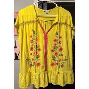 The Pioneer Woman Yellow Floral Blouse